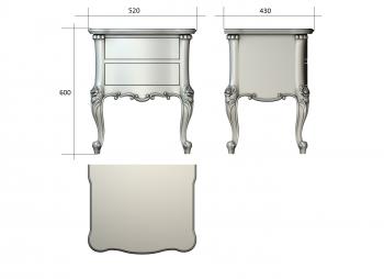 Set of furniture (KMB_0043-01) 3D model for CNC machine